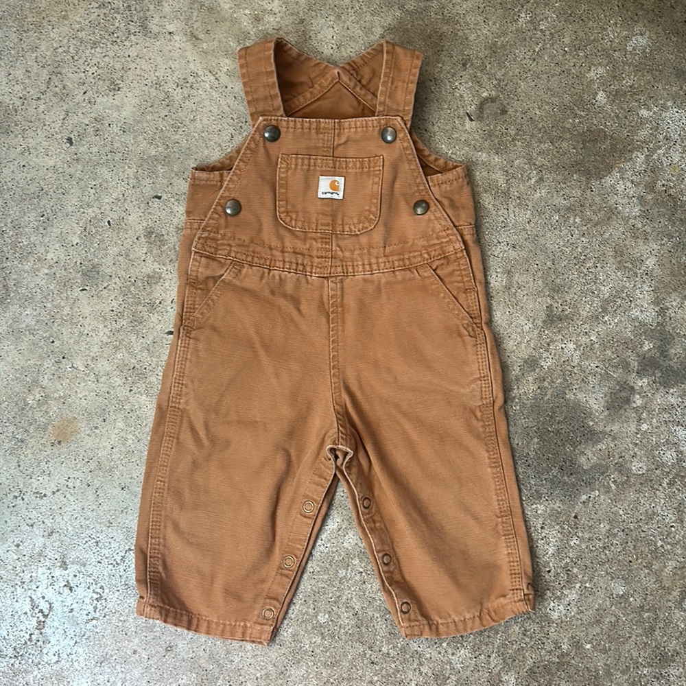 Carhartt Tan Brown Bib Overalls Size 12M 12 months Baby Kids Toddler Carhartt